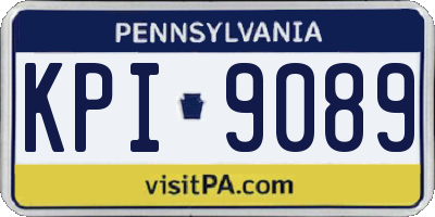 PA license plate KPI9089