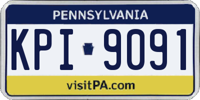 PA license plate KPI9091