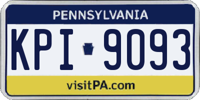PA license plate KPI9093