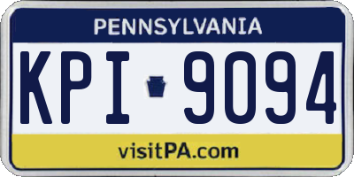 PA license plate KPI9094