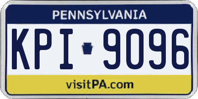 PA license plate KPI9096