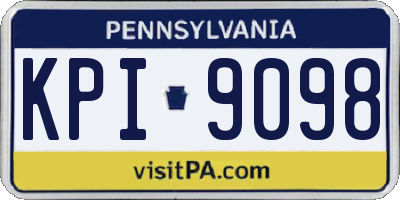 PA license plate KPI9098