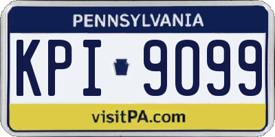 PA license plate KPI9099