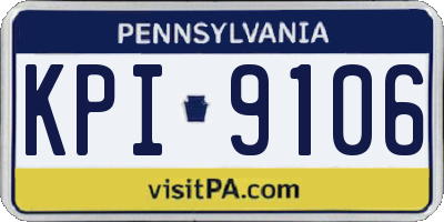 PA license plate KPI9106