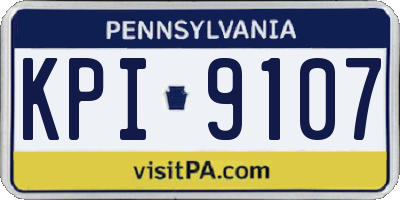 PA license plate KPI9107