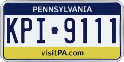 PA license plate KPI9111