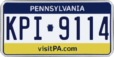 PA license plate KPI9114