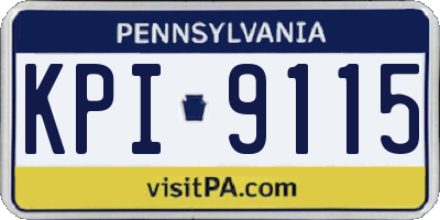PA license plate KPI9115