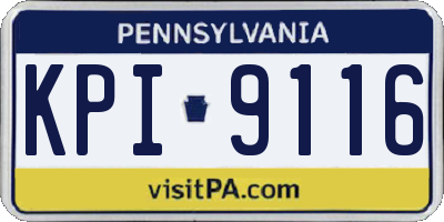 PA license plate KPI9116