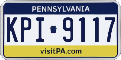 PA license plate KPI9117