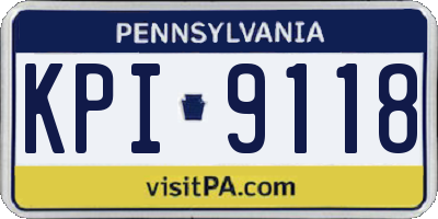 PA license plate KPI9118