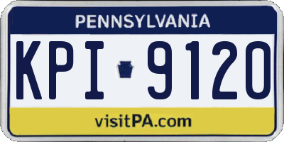PA license plate KPI9120