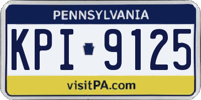 PA license plate KPI9125