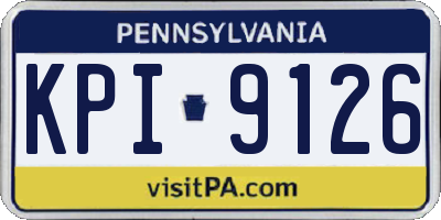 PA license plate KPI9126