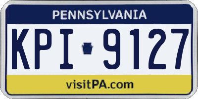 PA license plate KPI9127