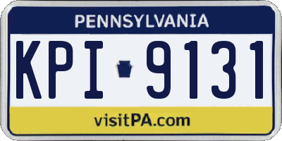 PA license plate KPI9131