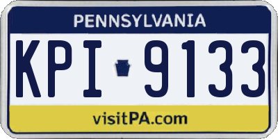 PA license plate KPI9133