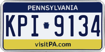 PA license plate KPI9134