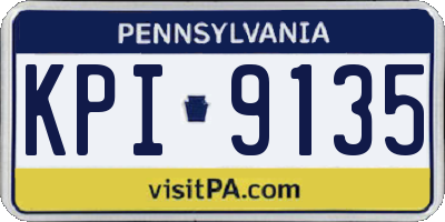 PA license plate KPI9135