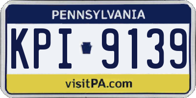 PA license plate KPI9139