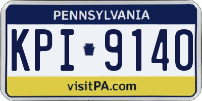 PA license plate KPI9140