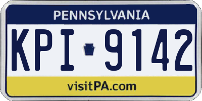 PA license plate KPI9142
