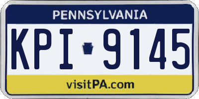 PA license plate KPI9145