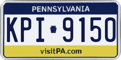 PA license plate KPI9150