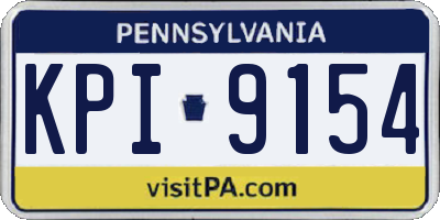 PA license plate KPI9154