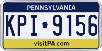 PA license plate KPI9156