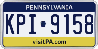 PA license plate KPI9158