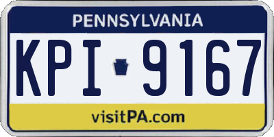 PA license plate KPI9167