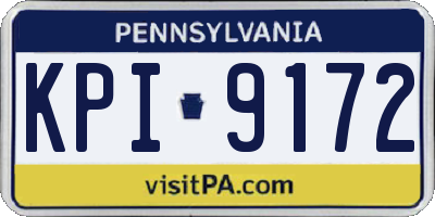 PA license plate KPI9172