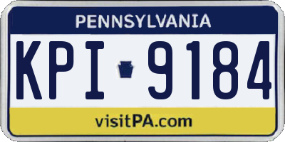 PA license plate KPI9184