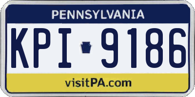 PA license plate KPI9186