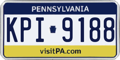 PA license plate KPI9188