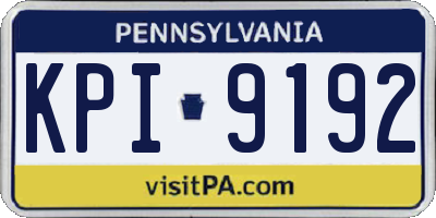 PA license plate KPI9192