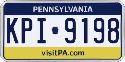 PA license plate KPI9198