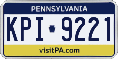 PA license plate KPI9221
