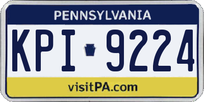 PA license plate KPI9224