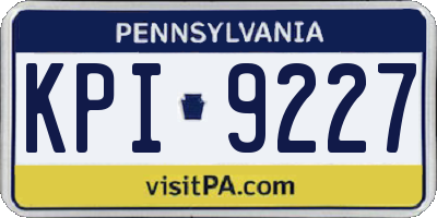 PA license plate KPI9227
