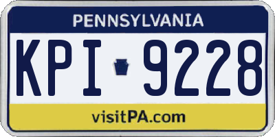 PA license plate KPI9228
