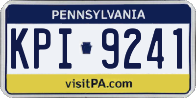 PA license plate KPI9241