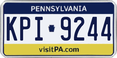 PA license plate KPI9244