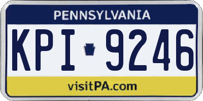 PA license plate KPI9246