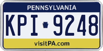 PA license plate KPI9248