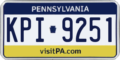 PA license plate KPI9251