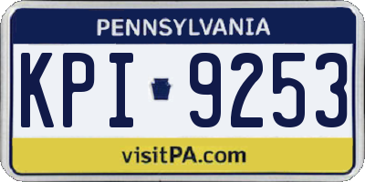 PA license plate KPI9253