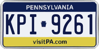PA license plate KPI9261