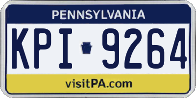 PA license plate KPI9264